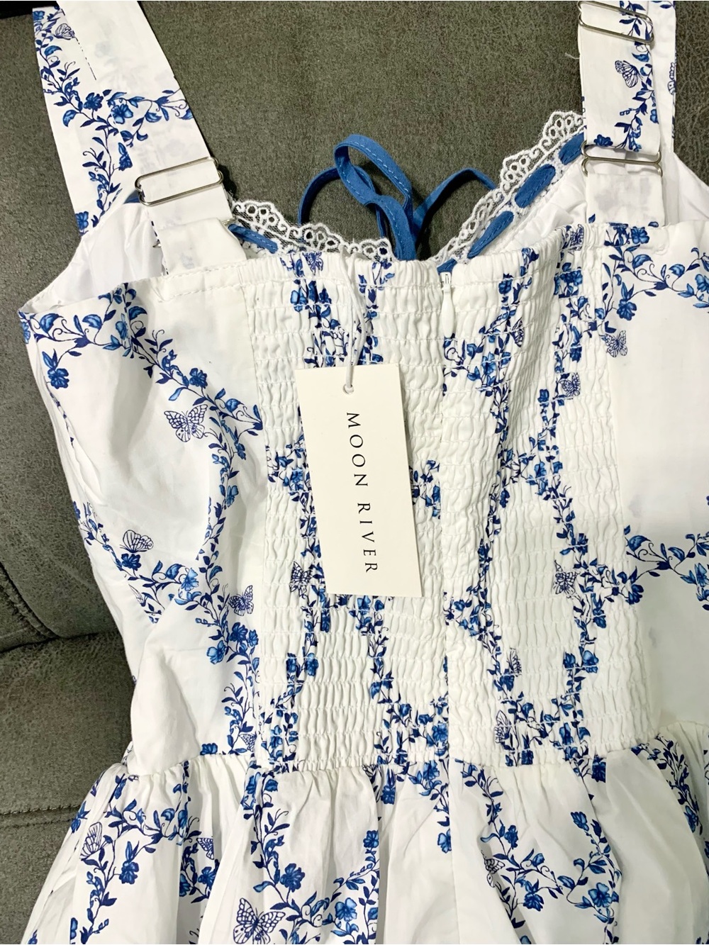 NWT Moon River Floral Midi Dress - Picture 8 of 9